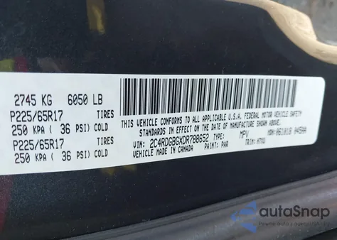 2013 Dodge Grand Caravan Se from USA, damaged, VIN 2C4RDGBGXDR788652